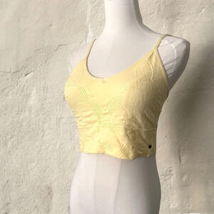Lucky brand  butter yellow eyelet bralette XL